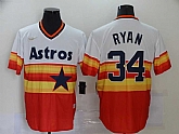 Astros 34 Nolan Ryan Multi Color Nike Throwback Jersey,baseball caps,new era cap wholesale,wholesale hats